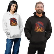 Fruit of the Loom, Kariban Éjjeli Holló - Unisex Kapucnis Pulóver