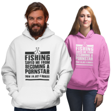 Fruit of the Loom, Kariban Fishing saved me - Unisex Pulóver női pulóver, kardigán