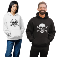 Fruit of the Loom, Kariban Halál Koponyája - Unisex Kapucnis Pulóver