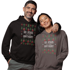 Fruit of the Loom, Kariban Jézus szülinapja - Unisex Kapucnis Pulóver női pulóver, kardigán
