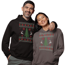 Fruit of the Loom, Kariban Meghitt karácsony - Unisex Kapucnis Pulóver női pulóver, kardigán