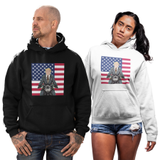 Fruit of the Loom, Kariban Motoros Donald Trump - Unisex Pulóver női pulóver, kardigán