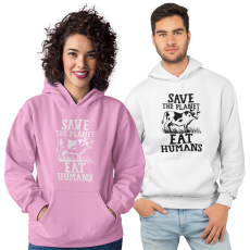 Fruit of the Loom, Kariban Save the planet eat humans - Unisex Pulóver