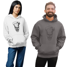 Fruit of the Loom, Kariban Szakács Koponya - Unisex Kapucnis Pulóver női pulóver, kardigán