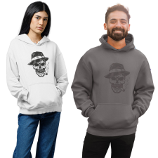 Fruit of the Loom, Kariban Úriember Koponya - Unisex Kapucnis Pulóver női pulóver, kardigán