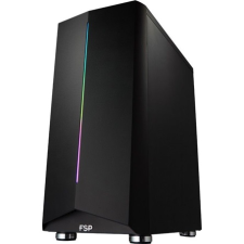 FSP CMT151 táp nélküli ablakos ATX számítógépház fekete RGB (CMT151) - Számítógépház számítógép ház