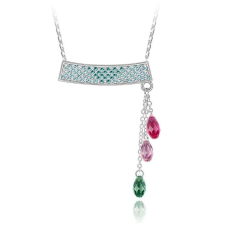 Függő kristályok nyaklánc - színes - Swarovski kristályos nyaklánc