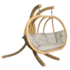 Függőfotel állvánnyal, SwingPod XL függőkosár , krémszínű párnával kerti bútor