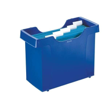  Függőmappa tároló, műanyag, 5 db függőmappával, LEITZ "Plus", kék mappa