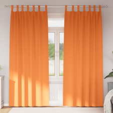 Függönyök 2 pcs Fényes narancssárga 260 x 140 cm Poliészter lakástextília