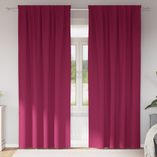  Függönyök függönyökkel 2 pcs Bordó 260 x 140 cm Poliészter lakástextília