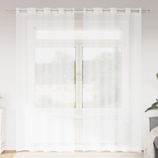 Függönyök függönyökkel 2 pcs Fehér 140 x 245 cm Poliészter lakástextília