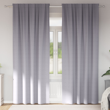 Függönyök függönyökkel 2 pcs Fém szürke 260 x 140 cm Poliészter lakástextília
