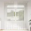  Függönyök függönyökkel 2 pcs Krémszínű 140 x 225 cm Poliészter