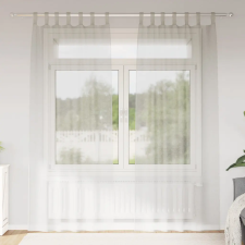  Függönyök függönyökkel 2 pcs Krémszínű 140 x 225 cm Poliészter lakástextília