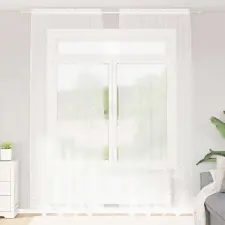  Függönyök függönyökkel Fehér 150 x 260 cm Poliészter lakástextília