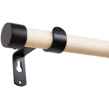 Függönyrúdkészlet fa 160 cm - 25 mm natúr karnis, függönyrúd