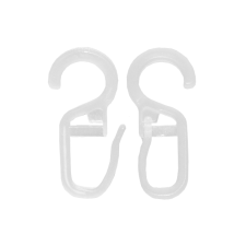  Függönytartó horog, műanyag, nagy kampós, 10 db/csomag (3716097) lakástextília