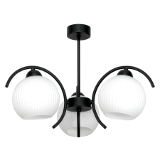  FÜGÖS MENNYEZETI LÁMPA FEKETE ÜVEG LÁMPA FEHÉR 15-332 DANI világítás