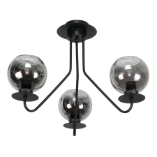  FÜGÖS MENNYEZETI LÁMPA, FEKETE ÜVEG LÁMPABÚRA, GRAFIT 15-242 LUPIA világítás