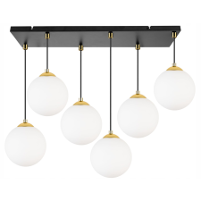  FÜGÖS MENNYEZETI LÁMPA, PLAFON, GÖMB, ARANY KRÓM, LED világítás