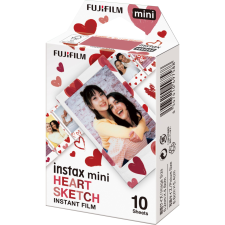 Fujifilm Instax Mini Film Heart Sketch instant fotópapír (10 db) fotópapír