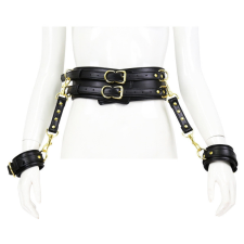 FUKR Öv csuklószorítóval Belt Wrist Fekete bilincs, kötöző