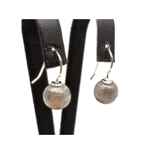  Fülbevaló fazettált golyó labradorit bedugós 9-10mm fülbevaló