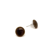 Fülbevaló lencse labradorit 12mm fülbevaló