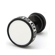  Füldísz - elegáns fekete-fehér etnikai minta fülbevaló