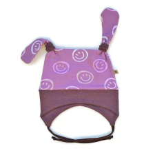 Füles babasapka – lila jókedv – 40-45 cm gyerek sapka