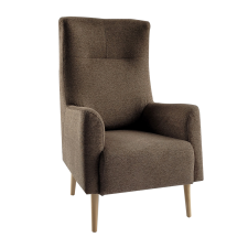  Füles fotel, barna/tölgy, SAMY bútor