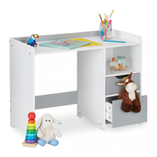 Fun gyerek íróasztal fiókokkal fehér-szürke 60x80x38 cm 10037775 íróasztal