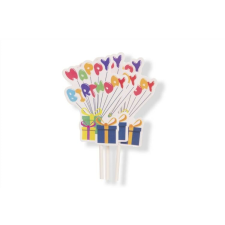Fundrag Happy Birthday feliratos ajándékcsomagos 6 részes tortabeszúró készlet sütés és főzés
