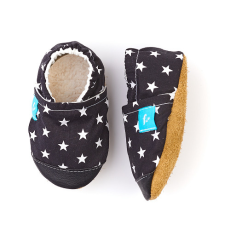 FUNKIDZ Első lépés cipő - puhatalpú kiscipő - Fekete csillagok 2-3 év