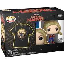 Funko Pocket Pop! & Tee: Marvel - Captain Marvel figura és póló (M) játékfigura