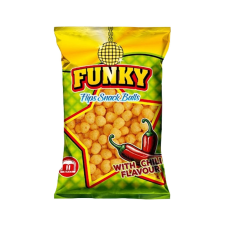  Funky chili ízű kukoricasnack-golyó - 80 g előétel és snack