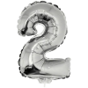 Funny fashion Számos lufi - 2, ezüst, 42 cm  Ajánlott 6-99 éves korig unisex (66224)
