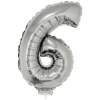 Funny fashion Számos lufi - 6, ezüst, 42 cm  Ajánlott 6-99 éves korig unisex (66240)