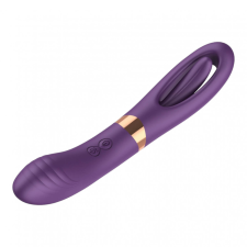Funny Me Dual - akkus, 2in1 nyelves vibrátor (lila) vibrátorok