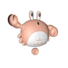 Fürdőjáték gyerekeknek, Flippy, rák, 10 cm, Rózsaszín cérnával fürdőszobai játék