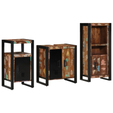  Fürdőszoba bútor szett 3 pcs Szilárd újrahasznosított fa fürdőszoba bútor