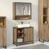  Fürdőszoba bútor szett fiókkal 2 pcs Artisan tölgy Faanyag