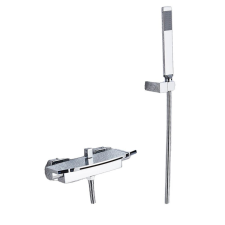  Fürdőszoba csaptelep, kétfunkciós, falra szerelhető, krómozott csaptelep