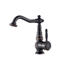 Fürdőszoba mosogató csaptelep, Blackswan, M36 típus, antik fekete modell, 21,3 cm csaptelep
