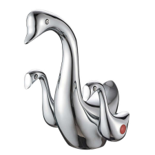  Fürdőszoba mosogató csaptelep, Blackswan, típus M262 Swan, króm modell, mérete 19 cm csaptelep