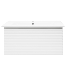  Fürdőszoba szekrény mosdóval Naturel Savona 98x43x44,8 cm fehér fényű fürdőszoba bútor