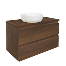  Fürdőszoba szekrény takarólemezzel SAT B-Way 99x50x45 cm diószőnyeg BWAY2100NUTDESK fürdőszoba bútor