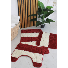 Fürdőszoba szőnyeg 3 részes Star Csillag mintás Piros 50x80cm lakástextília