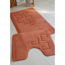 Fürdőszoba szőnyeg Extra Nagy narancs geometrikus 2 részes 60x100cm lakástextília